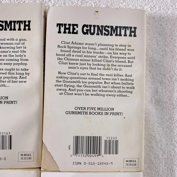 Vintage  The Gunsmith All Action Western Romance Novel x4 - Picture 12 of 14